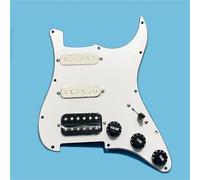 Pickup per chitarra elettrica ST AlNiCo pannello multicolore per accessori per chitarra elettrica con assemblaggio a circuito singolo e doppio Set Battipenna Pickup(White+rice pickup)