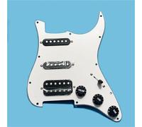 Pickup per chitarra elettrica ST AlNiCo pannello multicolore per accessori per chitarra elettrica con assemblaggio a circuito singolo e doppio Set Battipenna Pickup(White+black pickup)