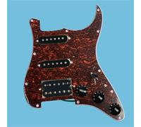 Pickup per chitarra elettrica ST AlNiCo pannello multicolore per accessori per chitarra elettrica con assemblaggio a circuito singolo e doppio Set Battipenna Pickup(Red tortoise shell+black pickup)