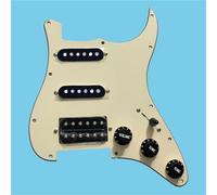 Pickup per chitarra elettrica ST AlNiCo pannello multicolore per accessori per chitarra elettrica con assemblaggio a circuito singolo e doppio Set Battipenna Pickup(Beige+black pickup)