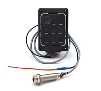 Pickup per Chitarra EQ Preamplificatore A 5 Bande Nero con Pickup Sintonizzatore per Chitarra Acustica con Soft Piezo