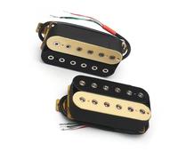 pickup per chitarra Pickup Per Chitarra Elettrica A 6 Corde Humbucker Dual In Line Pickup Esagonale Regolabile Da 12 Pezzi Bianco/nero (Color : Neck and Bridge)