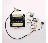 Pickup per chitarra Pickup per chitarra elettrica Humbucker 4C Zebra/Set nero(Color:F)