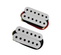 pickup per chitarra Pickup Per Chitarra Elettrica Pickup Humbucker Passivi Al Manico/al Ponte Fili Conduttori Bobina Divisa Bianco/Nero (Color : White 1 pair)