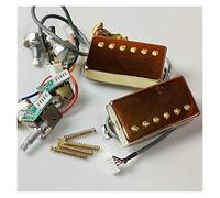 Pickup Per Chitarra Set Di Pickup Humbucker Alnico V Coperchio Dorato Con Connettori Rapidi Per Cablaggio Accessori di Ricambio per Chitarra (Color : 01)