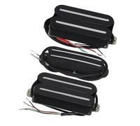 pickup per chitarra Set Di Pickup Humbucker Dual Hot Rails Per Chitarra Elettrica In Ceramica 3 Pezzi Per Parti Di Chitarra Nero/bianco (Color : Black Set)