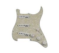Pickup Per Chitarra SSS Pickup Per Chitarra Single Coil Caricati Pickguard Precablati Ainico 5 Pickup Parti Per Chitarra Sostituire (Color : Light yellow 7)