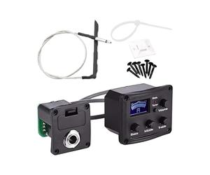 Pickup per Ukulele - Preamplificatore Amplificatore a 3 Bande | Tuner e Preamplificatore con Display LCD | per Violino Acustico ed Elettrico Mandolino e Strumenti a Corda