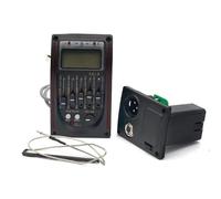 Pickup piezoelettrici LC-5/4 a 5 bande per chitarra acustica, equalizzatore, equalizzatore, sintonizzatore pickup con micro telefono per chitarra acustica (LC-5 rosso)