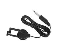 Pickup piezoelettrico a clip per violino, microfono pickup per ukulele con jack udibili da 6,3 mm e cavo di ascolto da 2,8 m come ausilio per esercizi