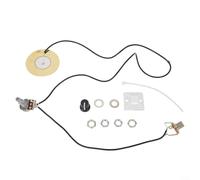 Pickup piezoelettrico precablato con manopola di controllo del volume per chitarra acustica ukulele violino mandolino banjo box parti di chitarra corpo in metallo trasduttore disco senza saldatura kit