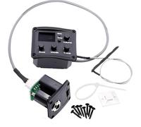 Pickup piezoelettrico - Unità elettronica compatta ABS, amplificatore di segnale strumentale, controllo livello basso-medio, schermo sintonizzatore cromatico integrato, circuito preamplificato | Per
