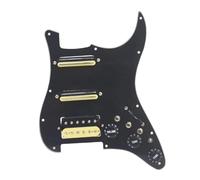 Pickup Professionali Per Battipenna Di Chitarra Chitarra Per Mano Sinistra/destra Bobina SSH Divisa Precablaggio Pickguard Pickup Due Mini Bobine Doppie Uscita 9K/15K 3.5(Right BK)