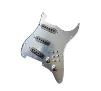 Pickup Professionali Per Battipenna Di Chitarra Pickup Con Battipenna Magnetico Mini AlNiCo Vintage Precablato E Un Set Di Cablaggi Per Chitarra(Mirror silver)