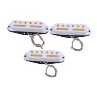 Pickup Set 3 Pezzi Giallo 48/50/52mm Single Coil Pickup Per Chitarra Elettrica Humbucker(White)