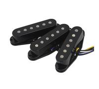 Pickup-Set Per Chitarra Elettrica 3 PZ Flat Top Alnico 5 Vintage ST Pickup Per Chitarra Elettrica Pickup Single Coil 50/50/52mm Set Nero
