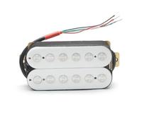 Pickup-Set Per Chitarra Elettrica Chitarra Elettrica Humbucker 6,3 Mm Big Pole Piece Pickup Per Chitarra A Doppia Bobina Con Cavo A 4 Conduttori/Split Della Bobina Nero/Bianco(Neck White)