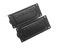 Pickup-Set Per Chitarra Elettrica Chitarra Professionale Chitarra Elettrica Pickup Humbucker Filo A 6 Fori A 4 Conduttori Collo E Ponte Cromati In Oro Nero Sono Universali(Black 2Pcs)