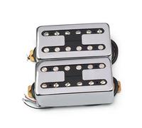 Pickup-Set Per Chitarra Elettrica H Style Brass Cover Chitarra Elettrica Pickup Coil Spliting Pickup Humbucker Dual Coill N7.5K / B15K Uscita Nero/Cromato(E)
