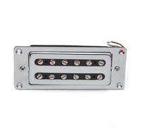 Pickup-Set Per Chitarra Elettrica Mini Chitarra Elettrica Aperta Humbucker Pickup 12 Asta Regolata Per Parti Di Chitarra LP Manico E Ponte Cromati 68X29MM(1 Pc)