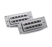 Pickup-Set Per Chitarra Elettrica Mini Chitarra Elettrica Aperta Humbucker Pickup 12 Asta Regolata Per Parti Di Chitarra LP Manico E Ponte Cromati 68X29MM(1 Set)