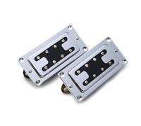 Pickup-Set Per Chitarra Elettrica Pickup Humbucker Per Basso Elettrico Mini Style Two Line 8 Hole Neck Bridge Pickup Nero Oro Cromato(Chrome 2pcs)