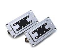 Pickup-Set Per Chitarra Elettrica Pickup Humbucker Per Basso Elettrico Pickup A Ponte Al Manico A Due Linee A 8 Fori Applicabile Al Basso Elettrico(Chrome 2pcs)