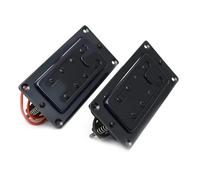 Pickup-Set Per Chitarra Elettrica Pickup Humbucker Per Basso Elettrico Professionale Mini Style Pickup A Ponte Al Manico A Due Linee A 8 Fori Nero Dorato Cromato(Black 2pcs)