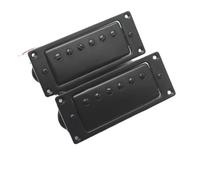 Pickup-Set Per Chitarra Elettrica Pickup Humbucker Per Chitarra Elettrica Filo A 6 Fori A 4 Conduttori Il Manico E Il Ponte Cromati In Oro Nero Sono Universali(Black 2Pcs)