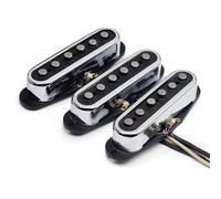Pickup-Set Per Chitarra Elettrica Pickup Per Chitarra Elettrica Stile Alnico 2 Sfalsato ST Con Copertura In Ottone Aperto Bobina In Fibra Pickup ST Stile Vintage Cromato(N M B 1set)