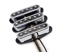 Pickup-Set Per Chitarra Elettrica Pickup Per Chitarra Elettrica Stile Alnico 3 Sfalsato ST Con Copertura In Ottone Aperto Bobina In Fibra Pickup ST Stile Vintage Cromato(C)