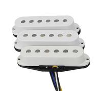 Pickup-Set Per Chitarra Elettrica Pickup Single Coil Flat Top 3 Pezzi Pickup Per Chitarra Elettrica Alnico 5 ST Vintage 50/50/52mm Set Bianco