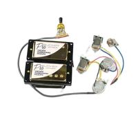 Pickup Set Pickup Humbucker Per Chitarra Elettrica LP Standard Con Cablaggio Pro Quick Connection Golden Cover(Black)