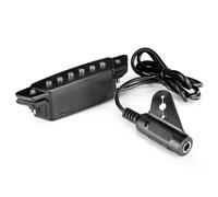Pickup SH-85 a 6 fori nero con jack Active Power Strap End-Pin per chitarra acustica