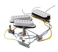 Pickup Single Coil Chitarra Elettrica Singolo Singolo Doppio Pickup Set Completo Di Linee Con Circuito Integrato Per Chitarra ST Con Potenziometro Pickup(White)