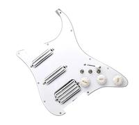 Pickup SSH precablati caricati con splitting a bobina Battipenna per chitarra elettrica 2 Mini Humbucker con pickup a bobina Set Battipenna Pickup(White with white)