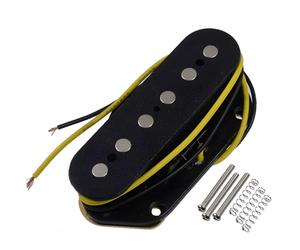 Pickup Telecaster Bridge compatibile con la maggior parte delle chitarre elettriche Tele, pickup Wilkinson Vintage, Alnico 5, design in metallo ABS, modello YT004-B, include viti, tonalità rock