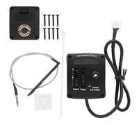 Pickup ukulele elettrico, equalizzatore a 2 bande, sintonizzatore LED - Installazione semplice, controllo volume integrato, ideale per la registrazione