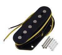 Pickup Wilkinson Telecaster Bridge, Alnico 5, Abs Metal, design nero, modello Yt004-B, compatibile con la maggior parte delle chitarre elettriche Tele, include viti, Tone Blues e Classic Rock