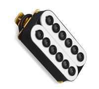 Pickups Per Chitarra Elettrica Un set regolabile in metallo per chitarra elettrica Humbucker Neck Pickup Parti per chitarra bianca