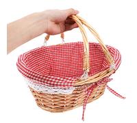 Picnic All'aperto Grande Cestino Da Piccolo Vimini Rattan Piantatrice
