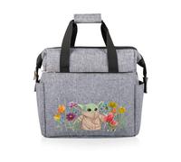 PICNIC TIME Star Wars Mandalorian Grogu Borsa termica per il pranzo da viaggio, morbida e termica, con coperchio (grigio m lange) 10 x 6 x 10,5