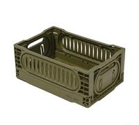 Picnics - Scatola di sostanza in polipropilene 40 x 30 x 17 cm, manico pieghevole, ispessito, per esterni, con cesto da tè, campeggio, pieghevole, verde/nero/arancione/organizer per latte (medio)