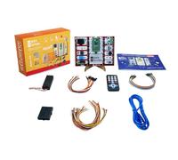 PicoBricks Raspberry Pi Pico W Starter Kit con 12 sensori staccabili e ampia guida all'apprendimento, kit di codifica fai da te, Raspberry Pi per bambini