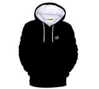 picontshirt Mammoth, felpa con cappuccio in 100% cotone pesante per uomo e donna, con cappuccio in puro cotone di Mammoth. Colore nero, Nero , XXL
