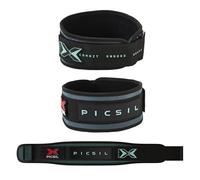 PICSIL - Cintura Powerlifting, Supporto Lombare per Squat, Panca Piana e Stacchi, Pelle Sintetica, Regolabile con Velcro (Verde, XL)