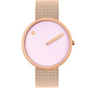 Picto Orologio al Quarzo Unisex 40mm Rosa Oro IP Cassa con Oro Rosa IP Mesh Bracciale e Quadrante Rosa
