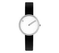 Picto Orologio al quarzo unisex, cassa in acciaio inossidabile 30mm e cinturino in silicone nero