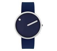 Picto Orologio al Quarzo Unisex Cassa in Acciaio Inox 40mm con Quadrante Blu Navy e Cinturino In Silicone Blu Navy