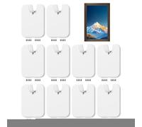 Picture Frame Hangers, Wall Hook Mounts, Adhesive Hardware Set, 2.6x2.01 Inches No Drill Damage-Free Installation, for Home Decor, Apartment, Dorm, Gallery, Artwork, Poster Display